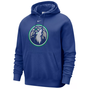 Nike Men's Minnesota Timberwolves Blue Club Hoodie, Small