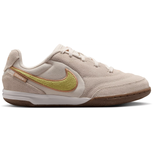 Nike Kids' Tiempo Streetgato PRM Indoor Soccer Shoes, Size 4.5, White/Yellow