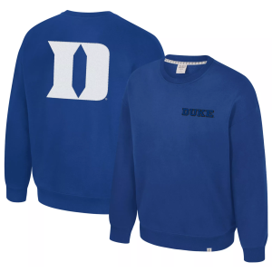 Colosseum Men's Duke Blue Devils Royal Super-Rich Vintage Crewneck Sweatshirt, Small