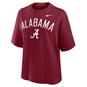 Nike Women's Alabama Crimson Tide Team Crimson Boxy T-Shirt, Small, Red