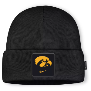 Nike Iowa Hawkeyes Utility Gameday Cuffed Beanie, Men's, Black