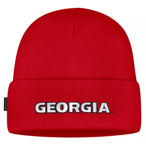 Nike College Georgia Utility Gameday Cuffed Beanie, Men's, Red