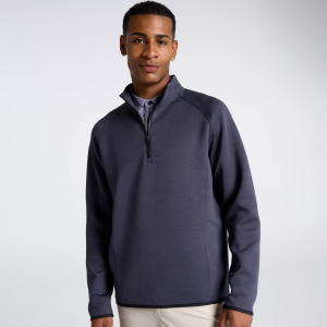 VRST Men's Golf Mesh Scuba 1/4 Zip, Large, Graphic Charcoal
