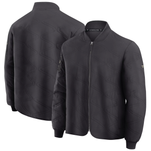 NHL Utah Mammoth Authentic Pro Road Bomber Jacket, Men's, Medium, Gray