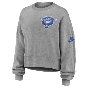 Nike Women's Kentucky Wildcats Phoenix Crewneck Sweatshirt, Small, Gray