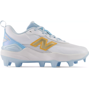 New Balance New Balance Kids' Velo V5 Summer Skies TPU Softball Cleats, Size 7, Gold/White - $74.99 at DICK'S Sporting Goods