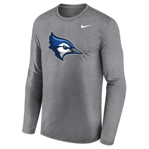 Nike Men's Creighton Bluejays Gray Legend Long Sleeve Shirt, Small