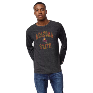 League-Legacy Men's Arizona State Sun Devils Black Lifestyle Long Sleeve Shirt, Large