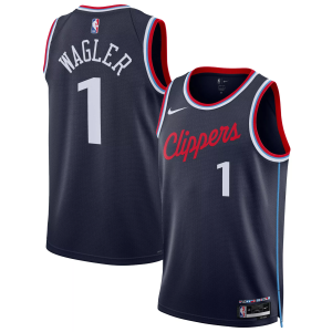 Nike Men's Los Angeles Clippers Navy Keaton Wagler #5 Icon Edition Jersey, XXL, Blue