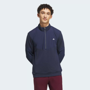 adidas Men's Ultimate365+ Course Control Hybrid Quarter-Zip Sweatshirt, XL, Collegiate Navy