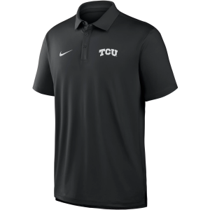 Nike Men's TCU Horned Frogs Black Tour Gameday Polo, Large