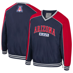 Colosseum Men's Arizona Wildcats Coach Jacket, Medium, Blue