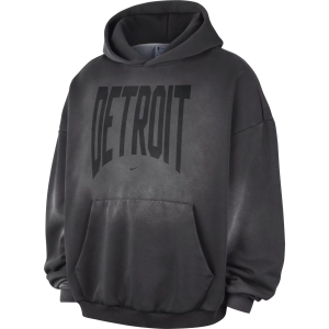 Nike Adult Detroit Pistons Worn With Obsession Standard Issue Travel Therma Fleece Hoodie, Men's, Small, Gray