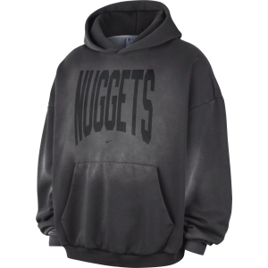 Nike Adult Denver Nuggets Worn With Obsession Standard Issue Travel Therma Fleece Hoodie, Men's, Small, Gray