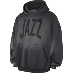 Nike Adult Utah Jazz Worn With Obsession Standard Issue Travel Therma Fleece Hoodie, Men's, Large, Gray