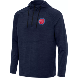 Antigua Antigua Men's Detroit Pistons Navy Spikes Quarter-Zip Hooded Pullover, XL, Blue - $112.99 at DICK'S Sporting Goods