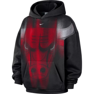 Nike Adult Chicago Bulls Worn With Obsession Standard Issue Therma Fleece Icon Hoodie, Men's, Small, Black