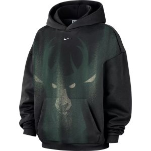 Nike Adult Milwaukee Bucks Worn With Obsession Standard Issue Therma Fleece Icon Hoodie, Men's, Small, Black