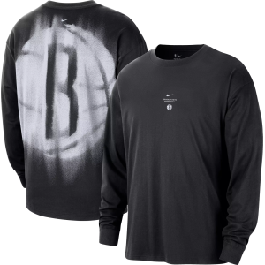 Nike Adult Brooklyn Nets Worn With Obsession Game Long Sleeve Shirt, Men's, Medium, Black