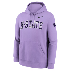 Nike Men's Kansas State Wildcats Club Fleece Hoodie, XXL, Purple
