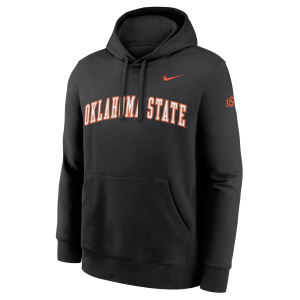 Nike Men's Oklahoma State Cowboys Club Fleece Hoodie, XXL, Black