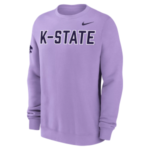 Nike Men's Kansas State Wildcats Purple Club Crewneck Sweatshirt, Large