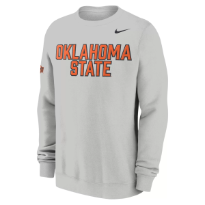 Nike Men's Oklahoma State Cowboys Photon Dust Club Crewneck Sweatshirt, Small, White