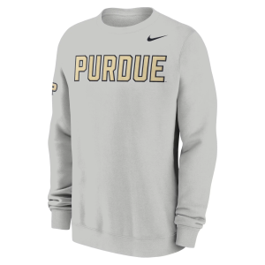 Nike Men's Purdue Boilermakers Photon Dust Club Crewneck Sweatshirt, XXL, White