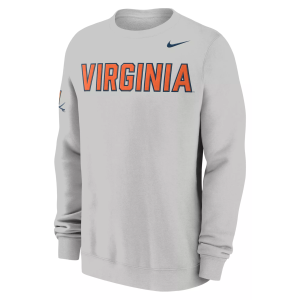 Nike Men's Virginia Cavaliers Photon Dust Club Crewneck Sweatshirt, Large, White