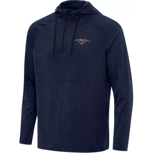 Antigua Antigua Men's New Orleans Pelicans Navy Spikes Quarter-Zip Hooded Pullover, XL, Blue - $112.99 at DICK'S Sporting Goods