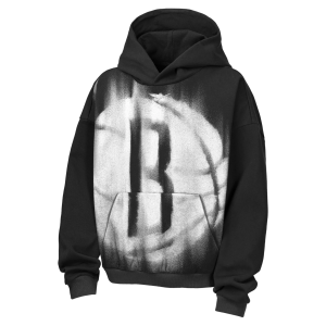 Nike Youth Brooklyn Nets Worn With Obsession Standard Issue Therma Fleece Icon Hoodie, Small, Black