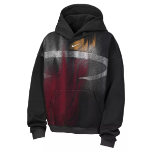 Nike Youth Miami Heat Worn With Obsession Standard Issue Therma Fleece Icon Hoodie, Small, Black