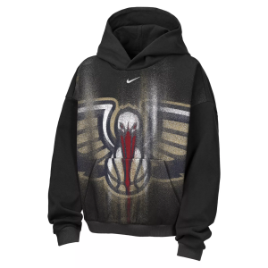 Nike Youth New Orleans Pelicans Worn With Obsession Standard Issue Therma Fleece Icon Hoodie, Small, Black