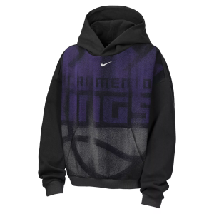 Nike Youth Sacramento Kings Worn With Obsession Standard Issue Therma Fleece Icon Hoodie, Small, Black
