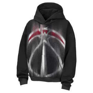 Nike Youth Washington Wizards Worn With Obsession Standard Issue Therma Fleece Icon Hoodie, Small, Black