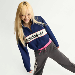 Adidas adidas Originals Women's adiSignature NY Quarter Zip Sweatshirt, Small, Team Navy Blue - $85.00 at DICK'S Sporting Goods