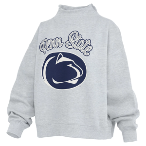 Pressbox Women's Penn State Nittany Lions White Mock Neck Sweatshirt, Small