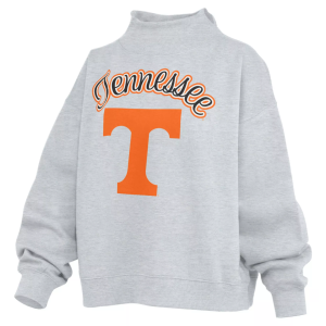 Pressbox Women's Tennessee Volunteers White Mock Neck Sweatshirt, Small