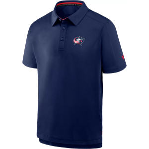 NHL Men's Columbus Blue Jackets Navy Rink Polo, Small
