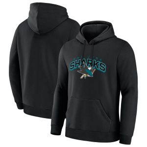 NHL Men's San Jose Sharks Fleece Hoodie, Large, Black