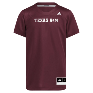 adidas Youth Texas A&M Aggies Maroon Sideline Jersey, Small, Red