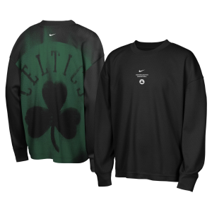 Nike Youth Boston Celtics Worn With Obsession Standard Issue Game Long Sleeve Shirt, Small, Black