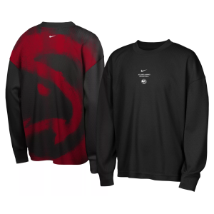 Nike Youth Atlanta Hawks Worn With Obsession Standard Issue Game Long Sleeve Shirt, Small, Black