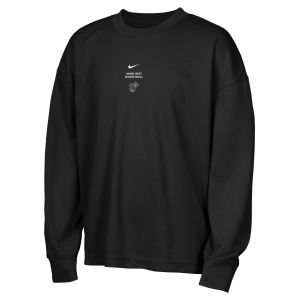 Nike Youth Miami Heat Worn With Obsession Standard Issue Game Long Sleeve Shirt, Small, Black
