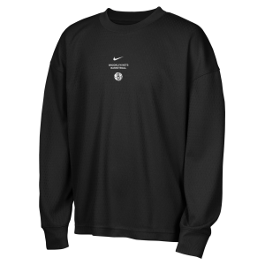 Nike Youth Brooklyn Nets Worn With Obsession Standard Issue Game Long Sleeve Shirt, Medium, Black