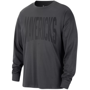 Nike Adult Dallas Mavericks Worn With Obsession Standard Issue Travel Long Sleeve Shirt, Men's, Small, Gray