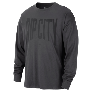 Nike Adult Portland Trail Blazers Worn With Obsession Standard Issue Travel Long Sleeve Shirt, Men's, Large, Gray