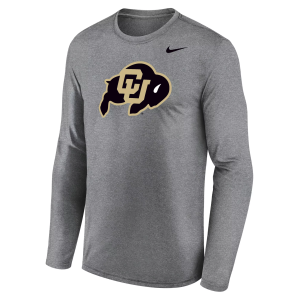 Nike Men's BYU Cougars Gray Legend Long Sleeve Shirt, Medium