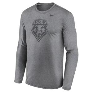 Nike Men's New Mexico Lobos Gray Legend Long Sleeve Shirt, Medium