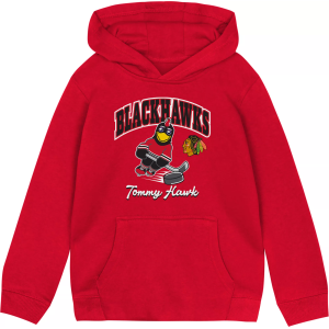 NHL Team Apparel Toddler Chicago Blackhawks Baby Mascot Hoodie, Boys', 2T, Red